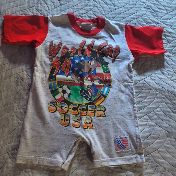 World Cup '94 Soccer USA Red & White Raglan Romper